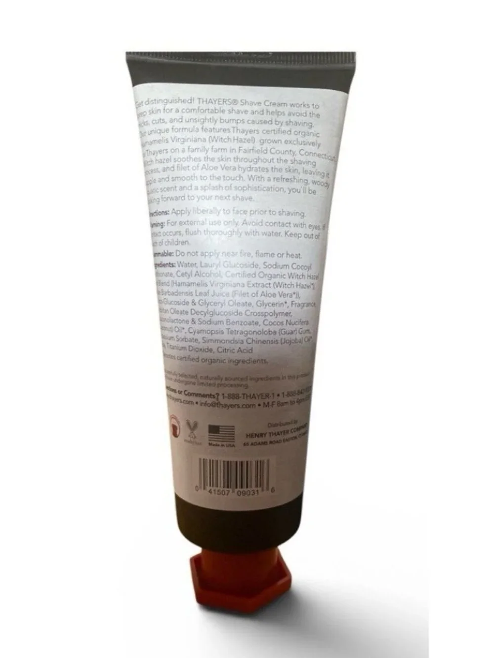 Thayers Natural Remedies Shave Cream Witch Hazel Aloe Vera Formula- 4oz Each USA